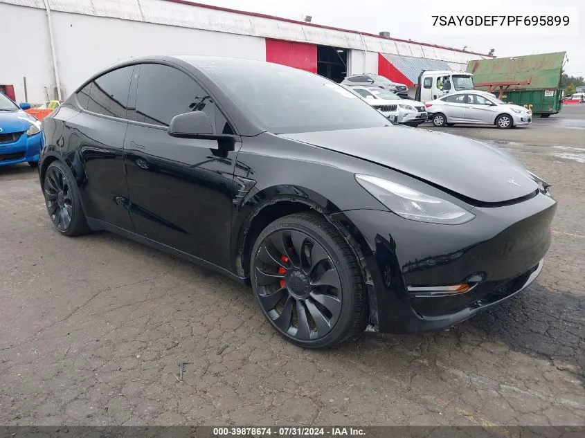 7SAYGDEF7PF695899 2023 Tesla Model Y Awd/Performance Dual Motor All-Wheel Drive