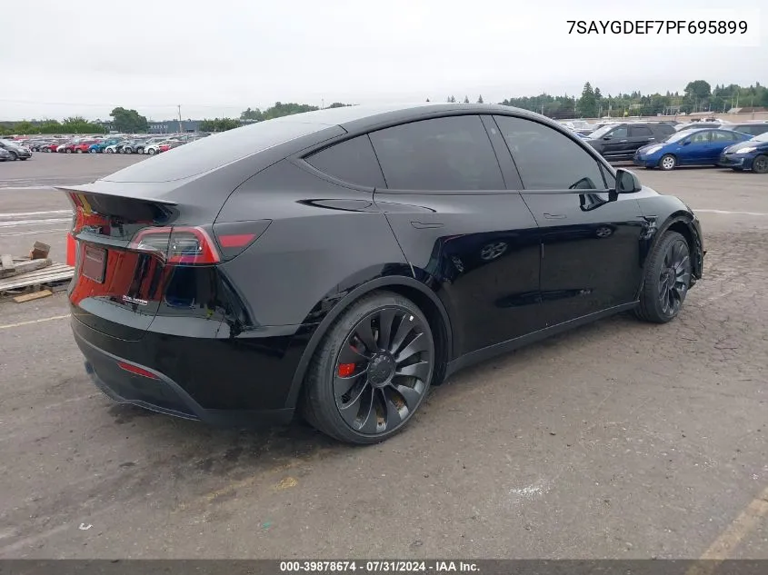 7SAYGDEF7PF695899 2023 Tesla Model Y Awd/Performance Dual Motor All-Wheel Drive