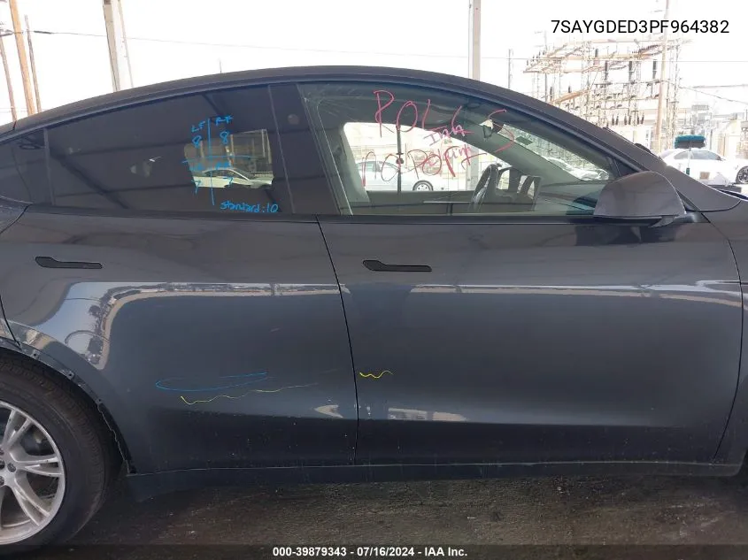 7SAYGDED3PF964382 2023 Tesla Model Y Rwd