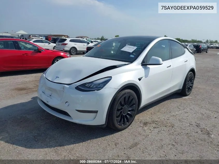 2023 Tesla Model Y VIN: 7SAYGDEEXPA059529 Lot: 39888364