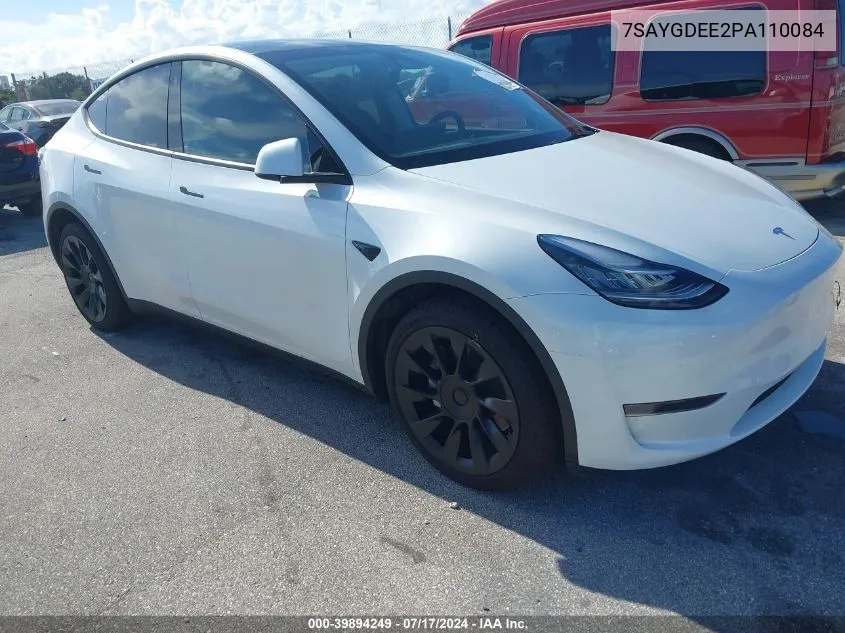 2023 Tesla Model Y VIN: 7SAYGDEE2PA110084 Lot: 39894249