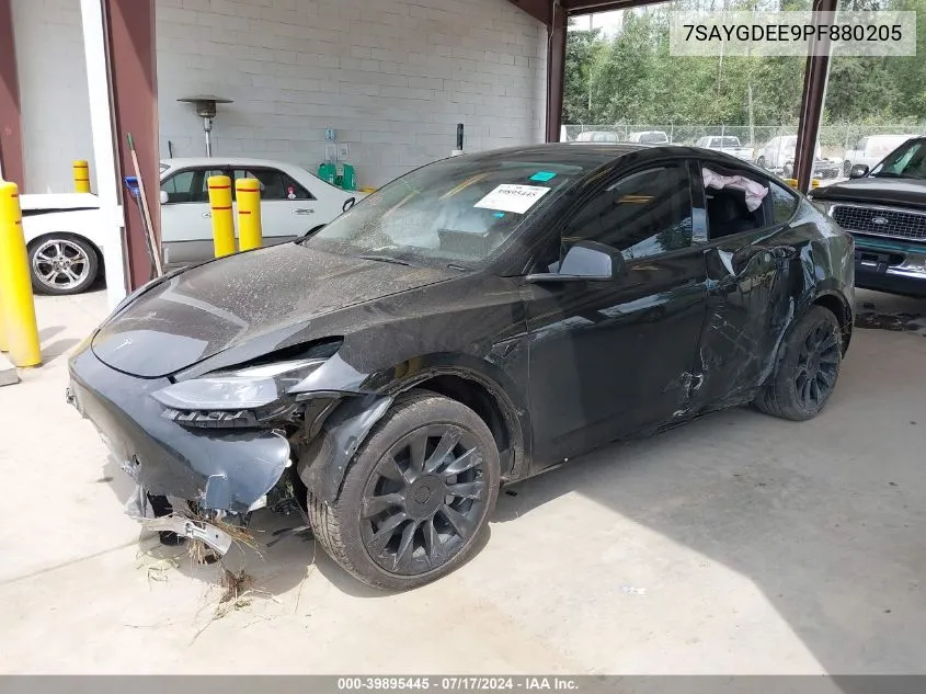 2023 Tesla Model Y Awd/Long Range Dual Motor All-Wheel Drive VIN: 7SAYGDEE9PF880205 Lot: 39895445