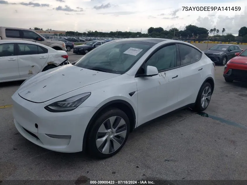 2023 Tesla Model Y Awd/Long Range Dual Motor All-Wheel Drive VIN: 7SAYGDEE9PA141459 Lot: 39900423