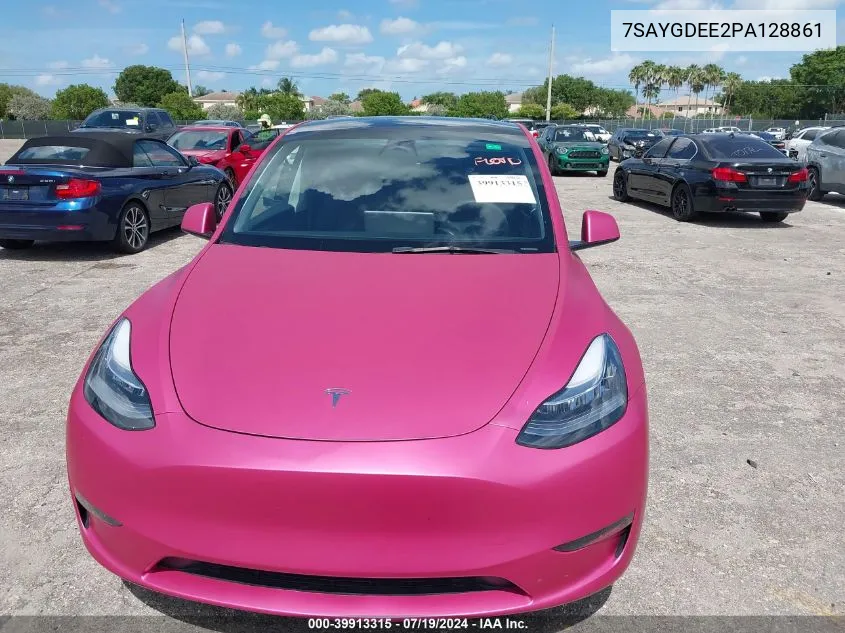 2023 Tesla Model Y VIN: 7SAYGDEE2PA128861 Lot: 39913315