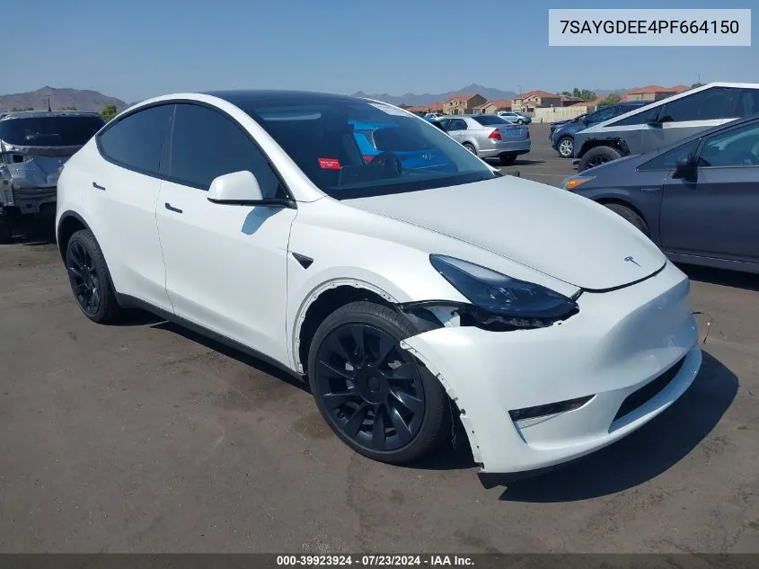 7SAYGDEE4PF664150 2023 Tesla Model Y Awd/Long Range Dual Motor All-Wheel Drive