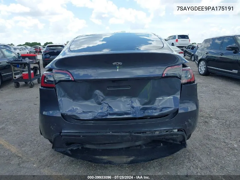 7SAYGDEE9PA175191 2023 Tesla Model Y Awd/Long Range Dual Motor All-Wheel Drive