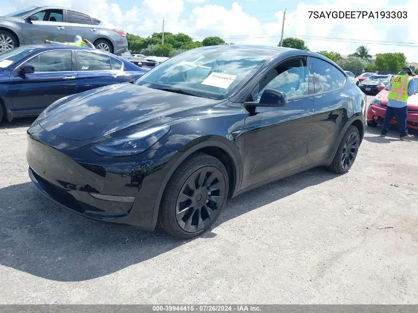 7SAYGDEE7PA193303 2023 Tesla Model Y