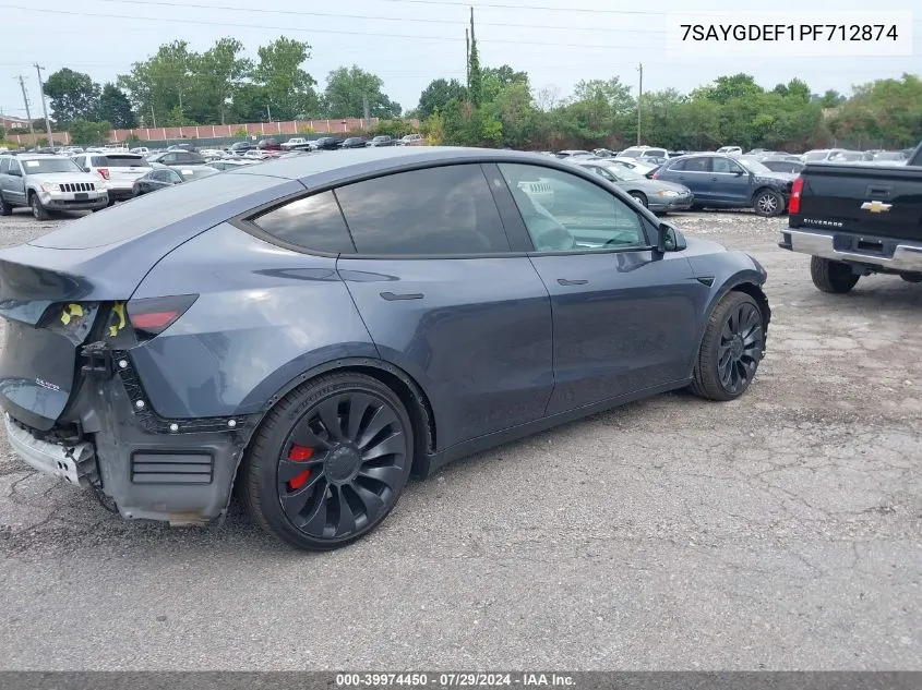 7SAYGDEF1PF712874 2023 Tesla Model Y