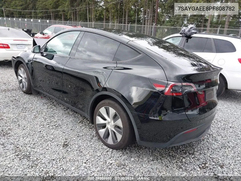 2023 Tesla Model Y Awd/Long Range Dual Motor All-Wheel Drive VIN: 7SAYGAEE8PF808782 Lot: 39988869