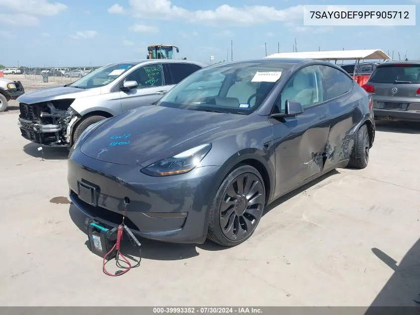 7SAYGDEF9PF905712 2023 Tesla Model Y Awd/Performance Dual Motor All-Wheel Drive