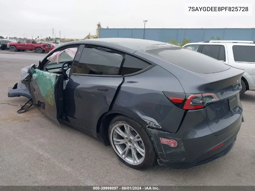 2023 Tesla Model Y Awd/Long Range Dual Motor All-Wheel Drive VIN: 7SAYGDEE8PF825728 Lot: 39999897