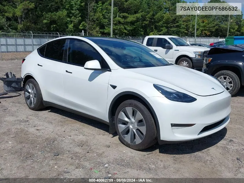 7SAYGDEE0PF686632 2023 Tesla Model Y Awd/Long Range Dual Motor All-Wheel Drive