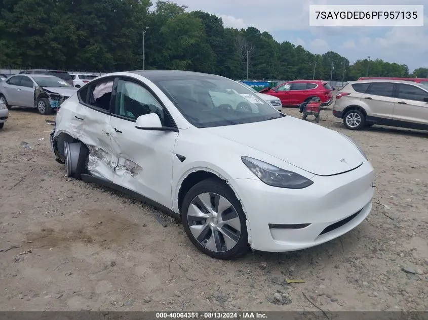 7SAYGDED6PF957135 2023 Tesla Model Y Rwd