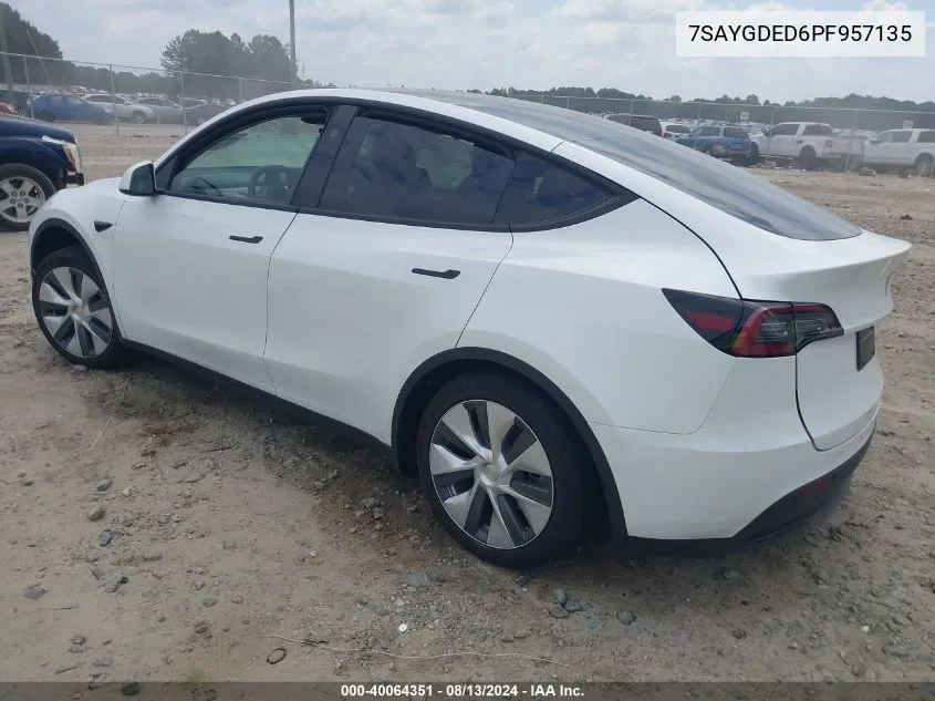 7SAYGDED6PF957135 2023 Tesla Model Y Rwd