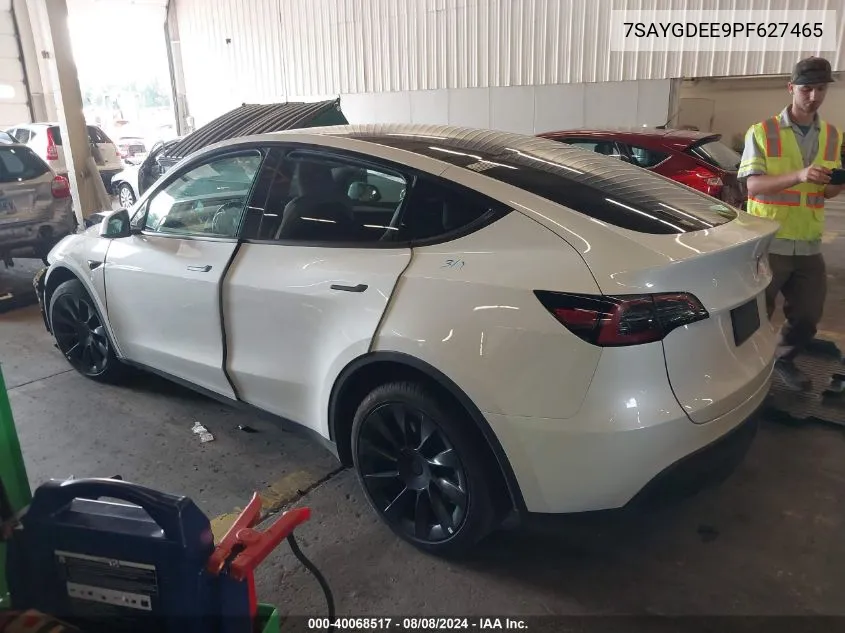 2023 Tesla Model Y Awd/Long Range Dual Motor All-Wheel Drive VIN: 7SAYGDEE9PF627465 Lot: 40068517