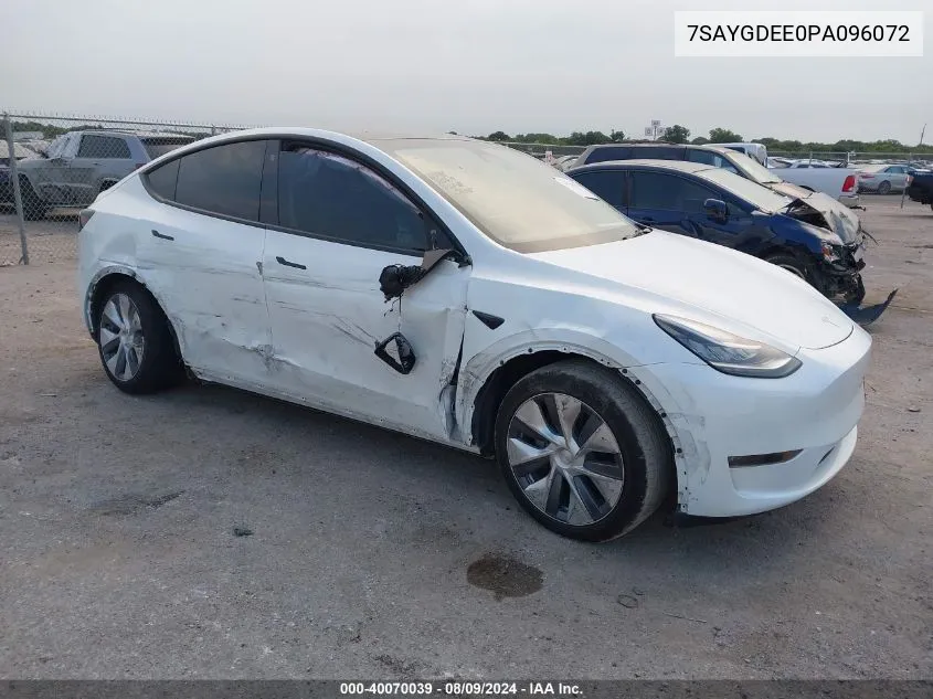 7SAYGDEE0PA096072 2023 Tesla Model Y Awd/Long Range Dual Motor All-Wheel Drive