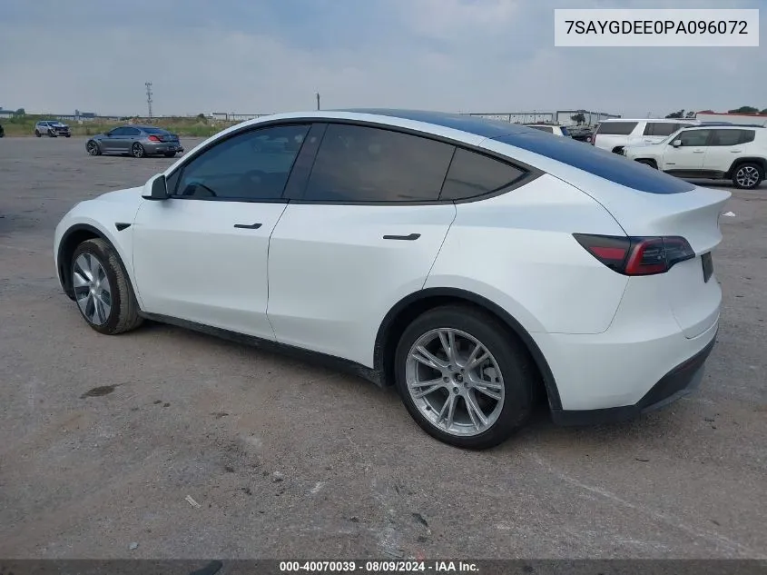 7SAYGDEE0PA096072 2023 Tesla Model Y Awd/Long Range Dual Motor All-Wheel Drive