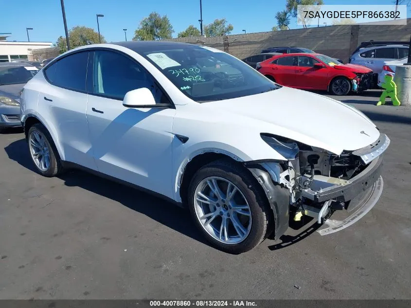 2023 Tesla Model Y Awd/Long Range Dual Motor All-Wheel Drive VIN: 7SAYGDEE5PF866382 Lot: 40078860