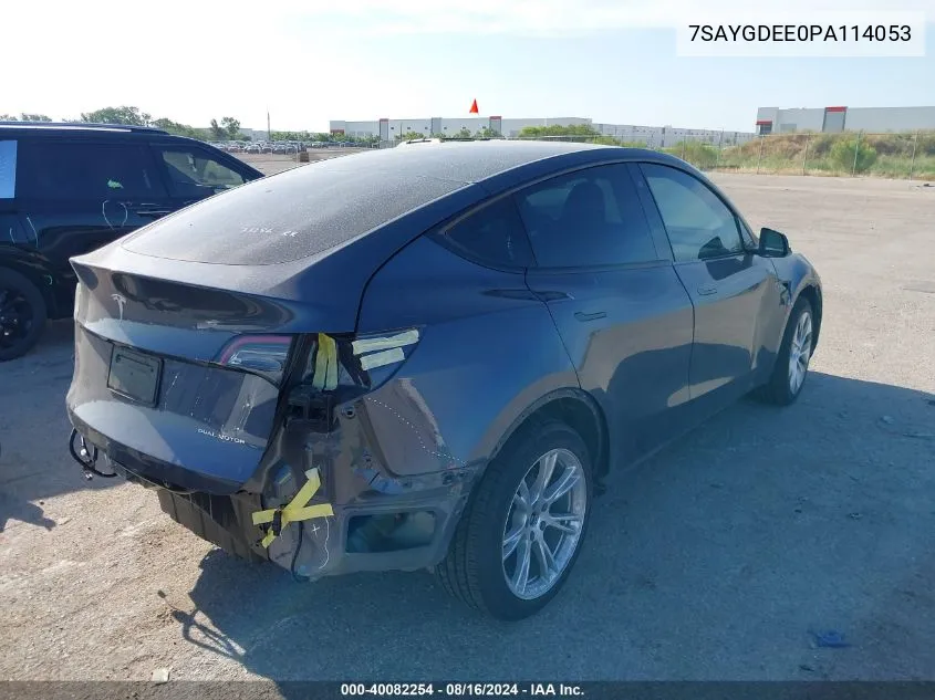 7SAYGDEE0PA114053 2023 Tesla Model Y Awd/Long Range Dual Motor All-Wheel Drive