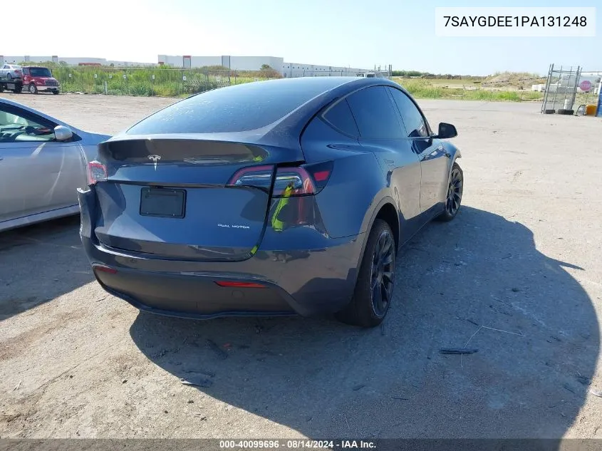 2023 Tesla Model Y VIN: 7SAYGDEE1PA131248 Lot: 40099696