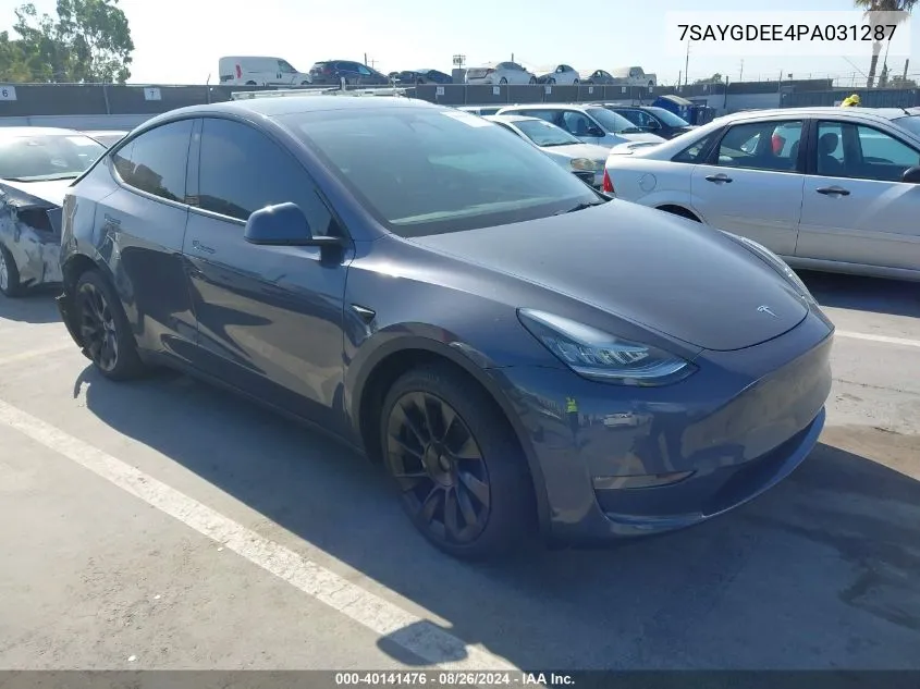 7SAYGDEE4PA031287 2023 Tesla Model Y Awd/Long Range Dual Motor All-Wheel Drive