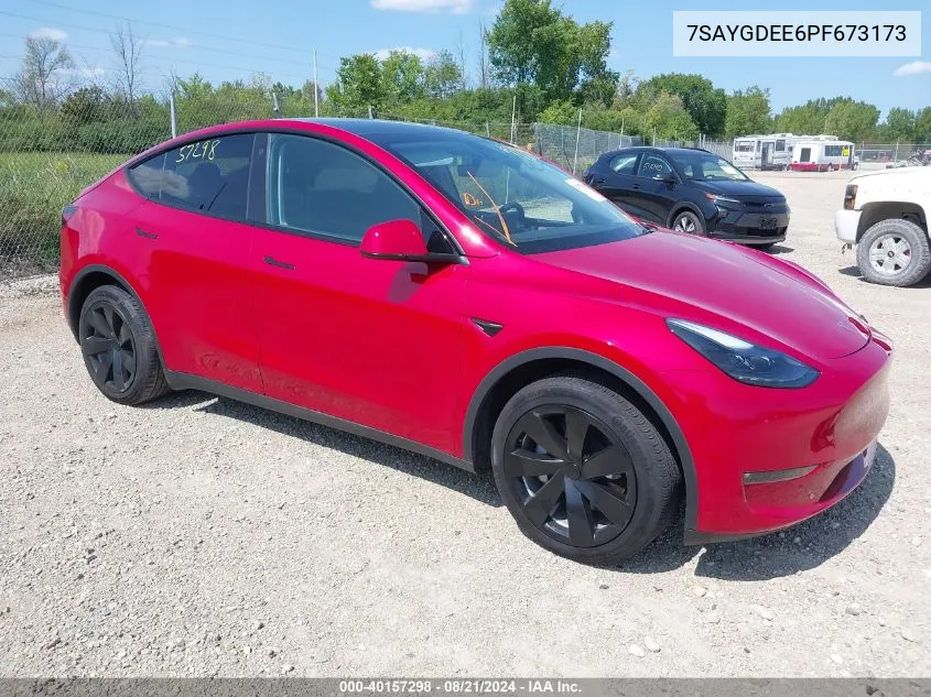 2023 Tesla Model Y VIN: 7SAYGDEE6PF673173 Lot: 40157298