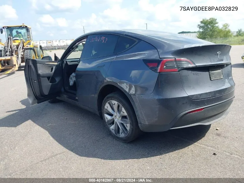 2023 Tesla Model Y VIN: 7SAYGDEE8PA032829 Lot: 40162987