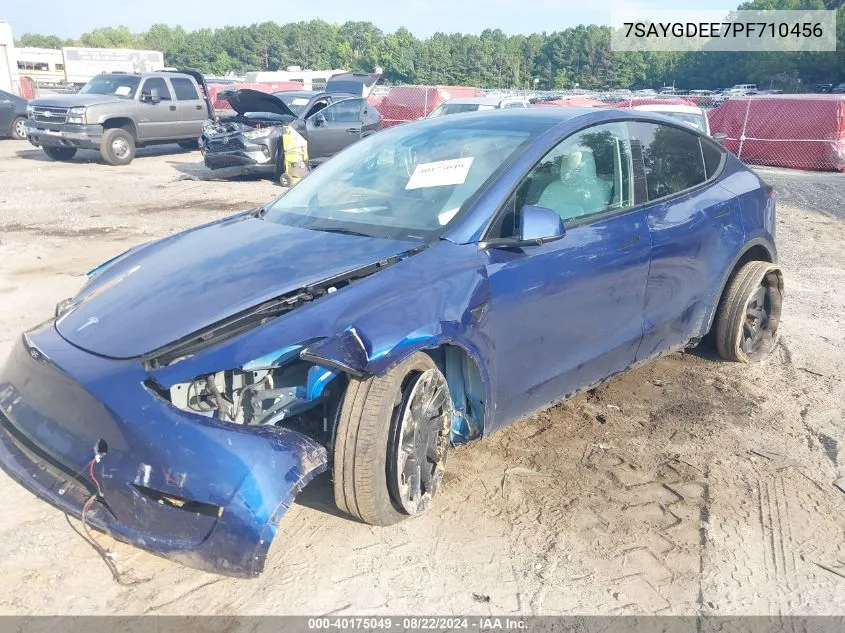 2023 Tesla Model Y Awd/Long Range Dual Motor All-Wheel Drive VIN: 7SAYGDEE7PF710456 Lot: 40175049