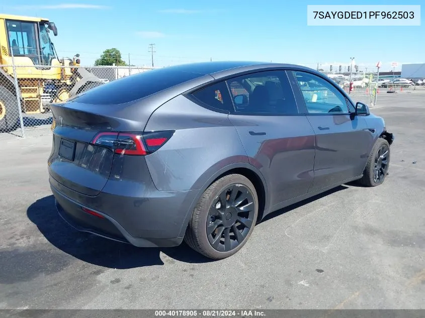 7SAYGDED1PF962503 2023 Tesla Model Y Rwd