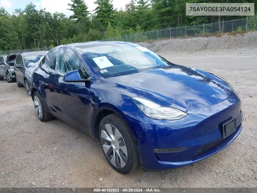 2023 Tesla Model Y Awd/Long Range Dual Motor All-Wheel Drive VIN: 7SAYGDEE3PA054124 Lot: 40182982