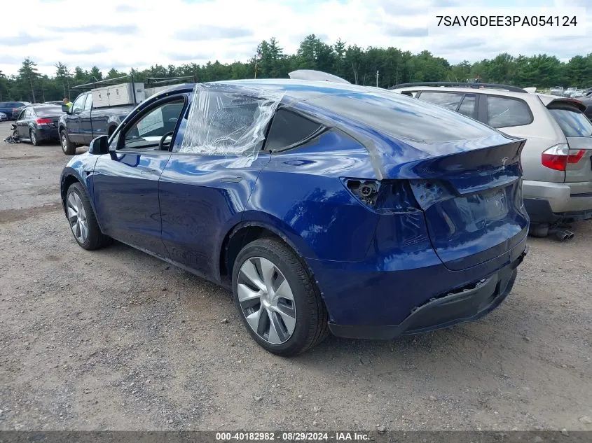 7SAYGDEE3PA054124 2023 Tesla Model Y Awd/Long Range Dual Motor All-Wheel Drive