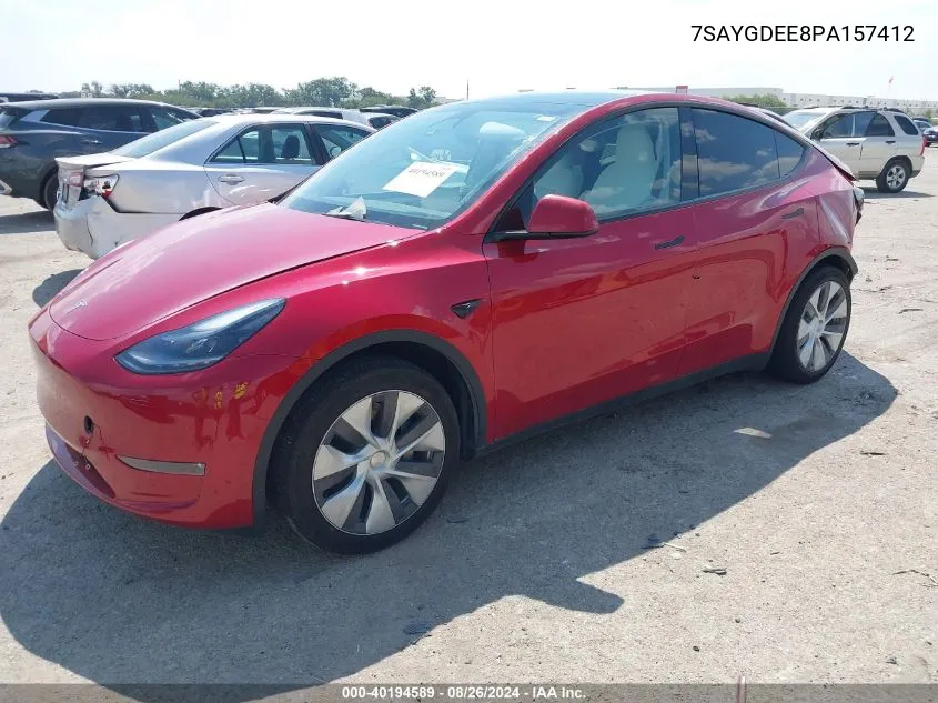 7SAYGDEE8PA157412 2023 Tesla Model Y