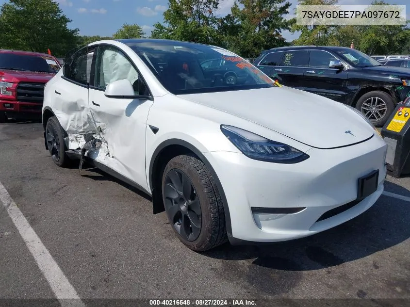 7SAYGDEE7PA097672 2023 Tesla Model Y Awd/Long Range Dual Motor All-Wheel Drive