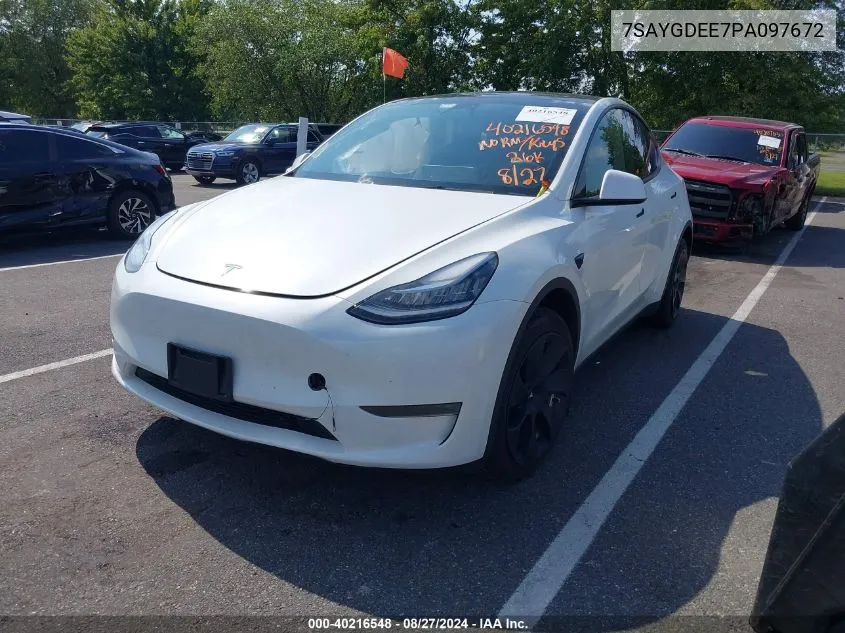 7SAYGDEE7PA097672 2023 Tesla Model Y Awd/Long Range Dual Motor All-Wheel Drive