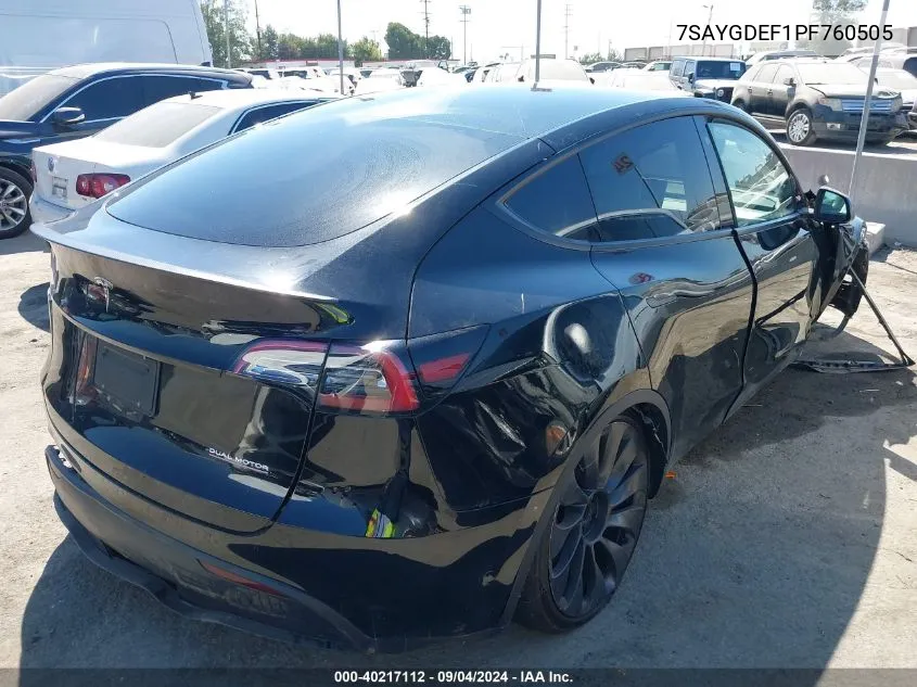 7SAYGDEF1PF760505 2023 Tesla Model Y