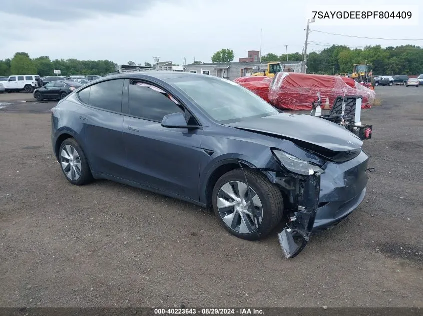 2023 Tesla Model Y Awd/Long Range Dual Motor All-Wheel Drive VIN: 7SAYGDEE8PF804409 Lot: 40223643