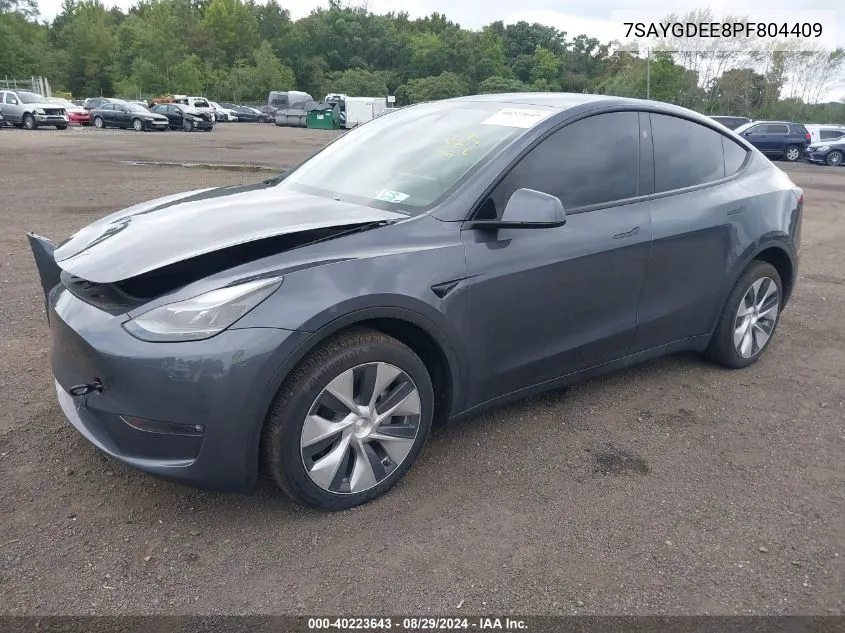 2023 Tesla Model Y Awd/Long Range Dual Motor All-Wheel Drive VIN: 7SAYGDEE8PF804409 Lot: 40223643