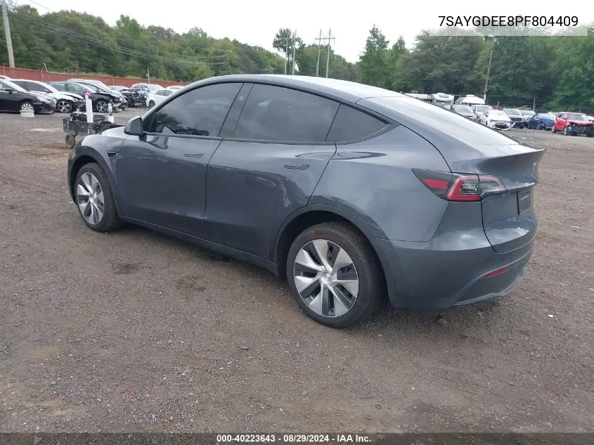 2023 Tesla Model Y Awd/Long Range Dual Motor All-Wheel Drive VIN: 7SAYGDEE8PF804409 Lot: 40223643