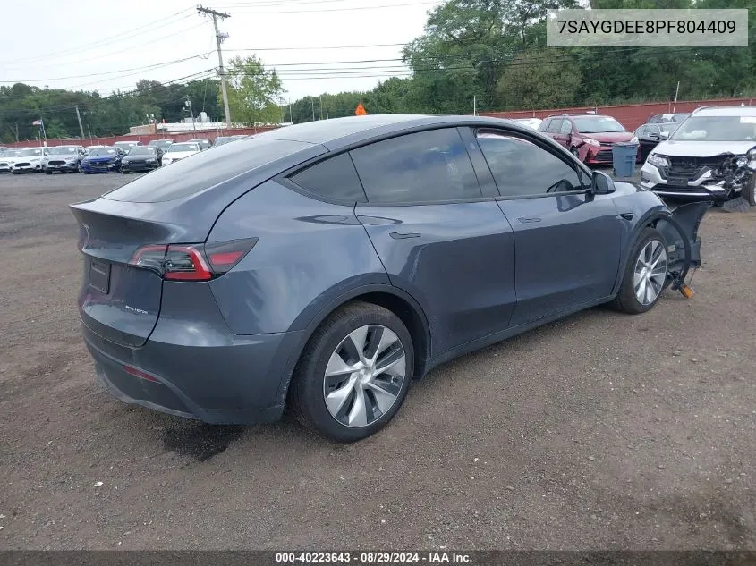 2023 Tesla Model Y Awd/Long Range Dual Motor All-Wheel Drive VIN: 7SAYGDEE8PF804409 Lot: 40223643