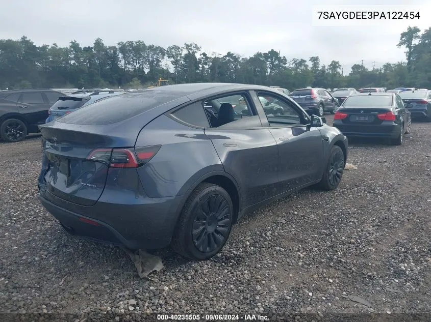 7SAYGDEE3PA122454 2023 Tesla Model Y Awd/Long Range Dual Motor All-Wheel Drive