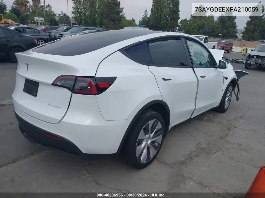 2023 Tesla Model Y Awd/Long Range Dual Motor All-Wheel Drive VIN: 7SAYGDEEXPA210059 Lot: 40236956