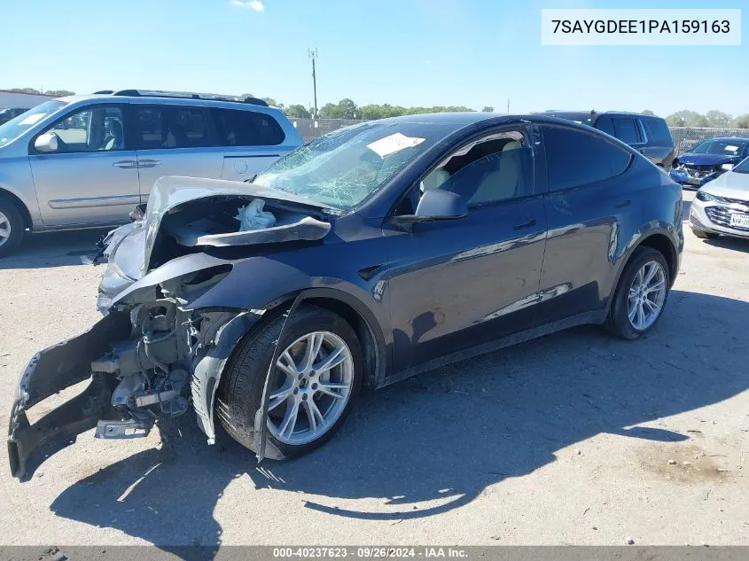 2023 Tesla Model Y Awd/Long Range Dual Motor All-Wheel Drive VIN: 7SAYGDEE1PA159163 Lot: 40237623