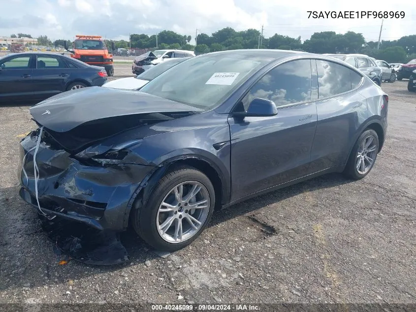 2023 Tesla Model Y VIN: 7SAYGAEE1PF968969 Lot: 40245099