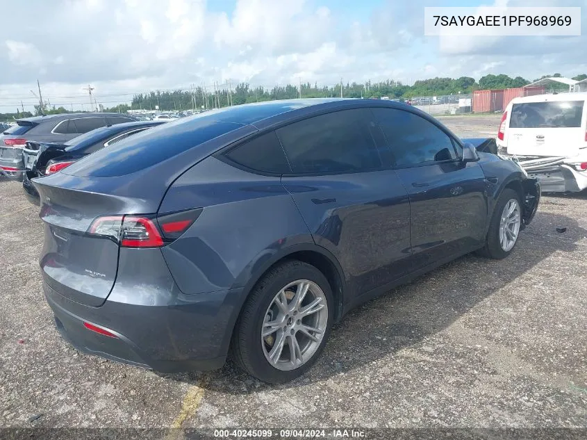 2023 Tesla Model Y VIN: 7SAYGAEE1PF968969 Lot: 40245099