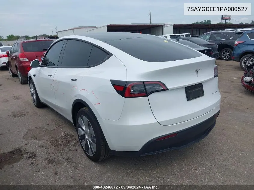 2023 Tesla Model Y VIN: 7SAYGDEE1PA080527 Lot: 40246072