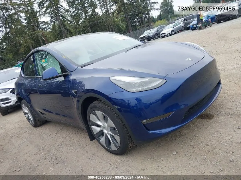 2023 Tesla Model Y Rwd VIN: 7SAYGDED5PF969485 Lot: 40256288