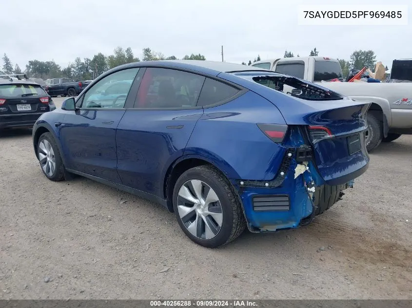 7SAYGDED5PF969485 2023 Tesla Model Y Rwd