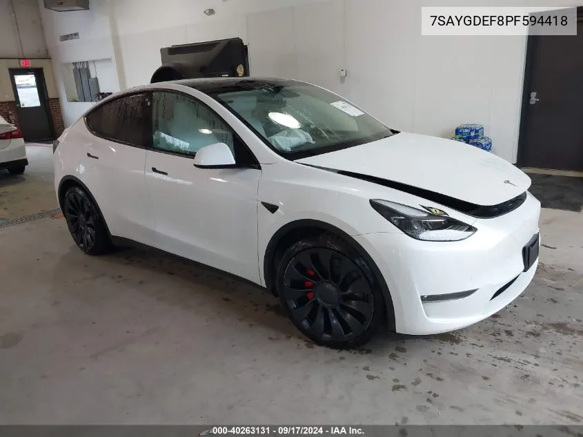 7SAYGDEF8PF594418 2023 Tesla Model Y