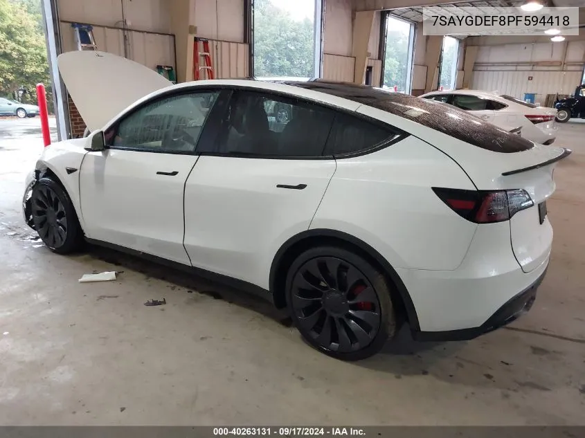 7SAYGDEF8PF594418 2023 Tesla Model Y