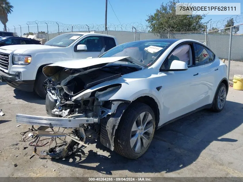 2023 Tesla Model Y Awd/Long Range Dual Motor All-Wheel Drive VIN: 7SAYGDEE1PF628111 Lot: 40264285